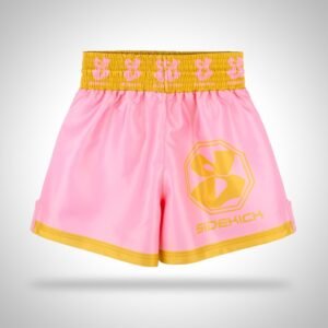 Classic Logo Pink & Gold Kickboxing Shorts