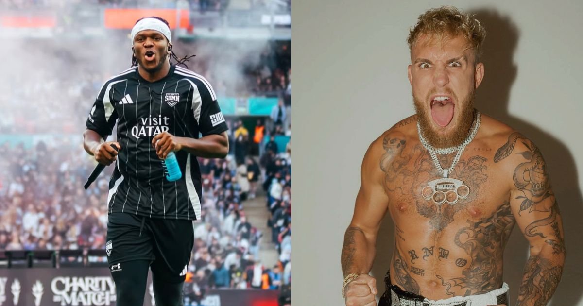 Jake Paul vs. KSI in a football match